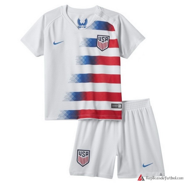 Camiseta Seleccion Estados Unidos Primera equipación Niños 2018 Blanco